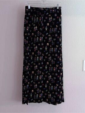 Vintage Stonebridge Novelty Print Maxi Skirt Size Medium